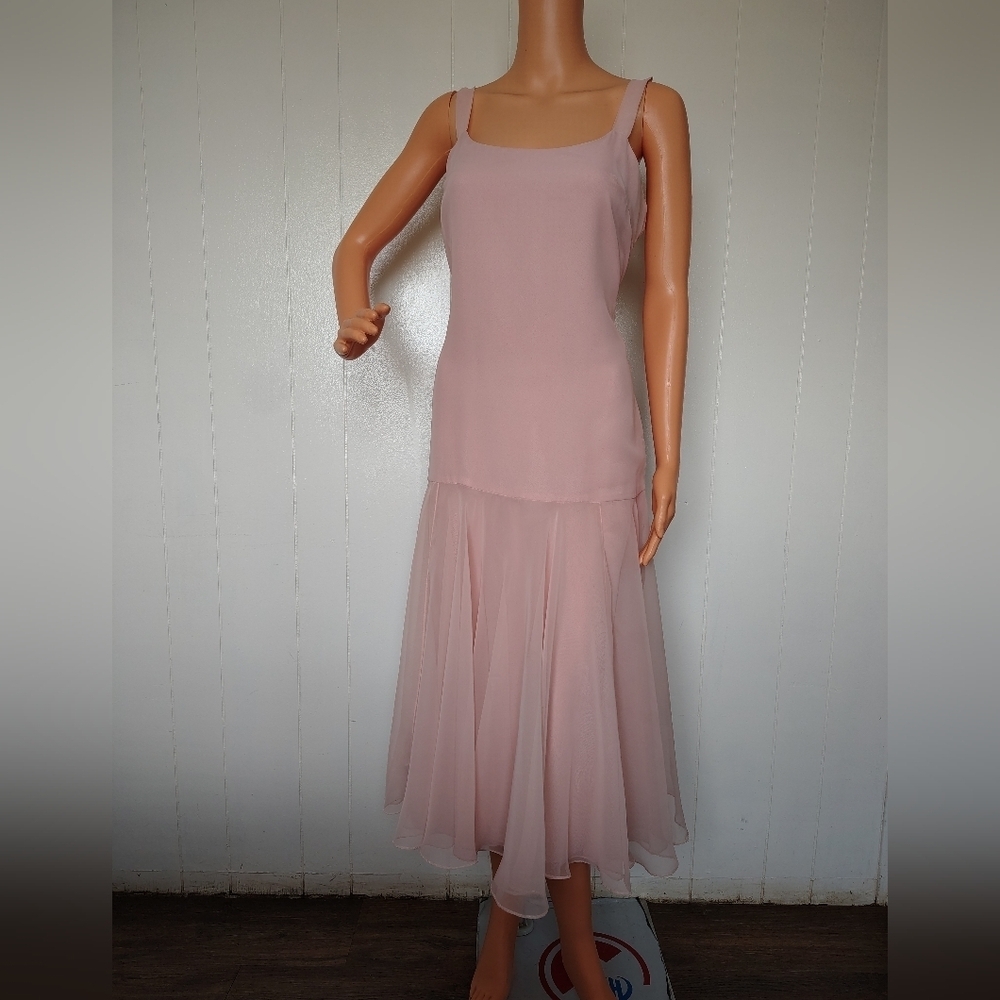 Jack Bryan 1970 Vintage Party Dress Pink Size 14 - Picture 2 of 12